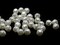 40 10mm White Round Nugget Vintage Cultura Pearls White Plastic Beads